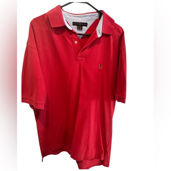 Tommy Hilfiger Other - Vintage 90s Tommy Hilfiger Vibrant Red Polo Shirt XL